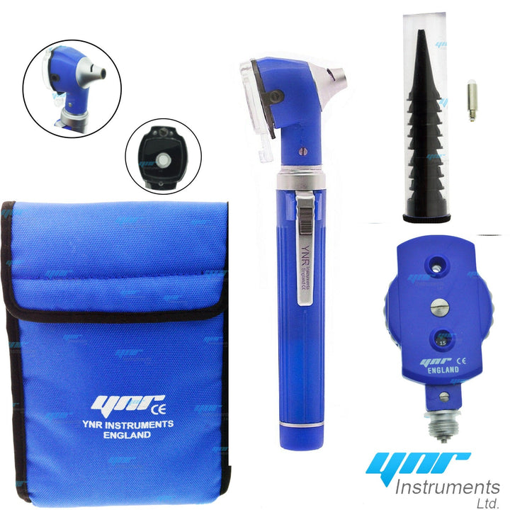 YNR Instruments LED Fibre-Optic Otoscope Ophthalmoscope ENT Diagnostic Set