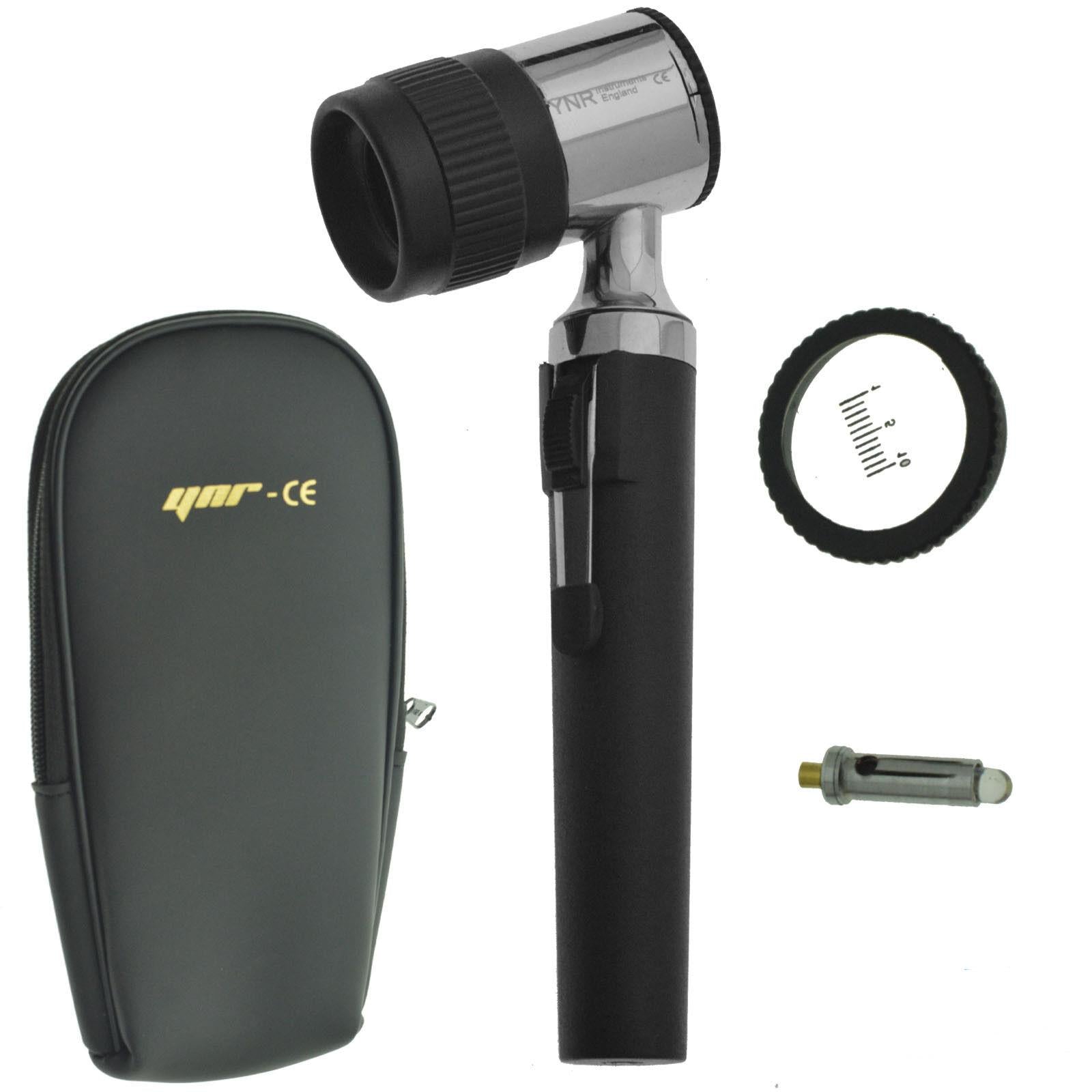 YNR Black Optical Dermatoscope with Extra Bulb – Professional Diagnostic Instrument for Visual Skin Examination and Clinical Assessment