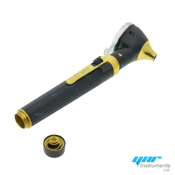YNR Instruments Mini Fibre-Optic Otoscope Black and Gold