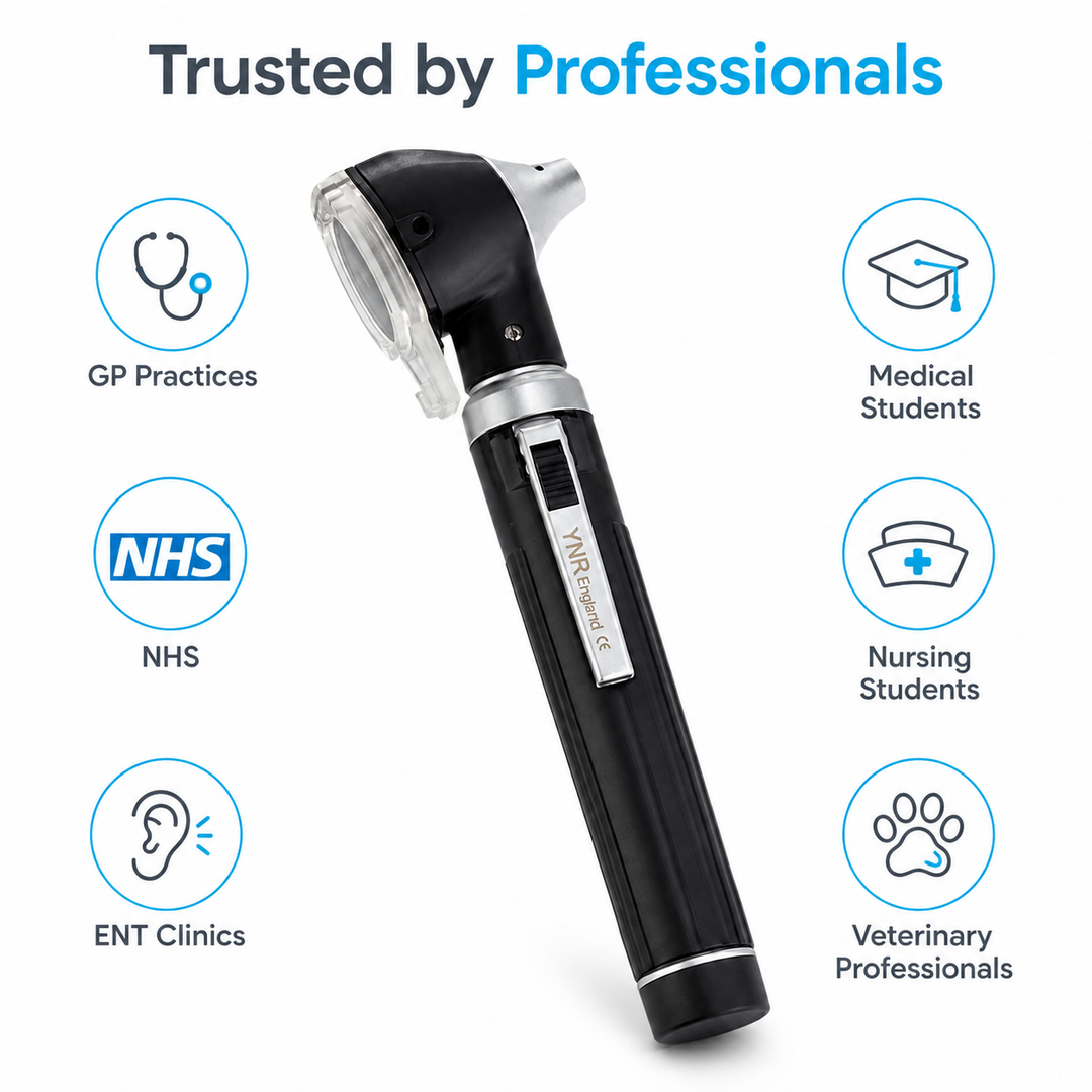YNR Mini Fibre Optic Otoscope – CE Approved Medical Diagnostic Ear Examination Device – LED Pocket Otoscope for GP,…