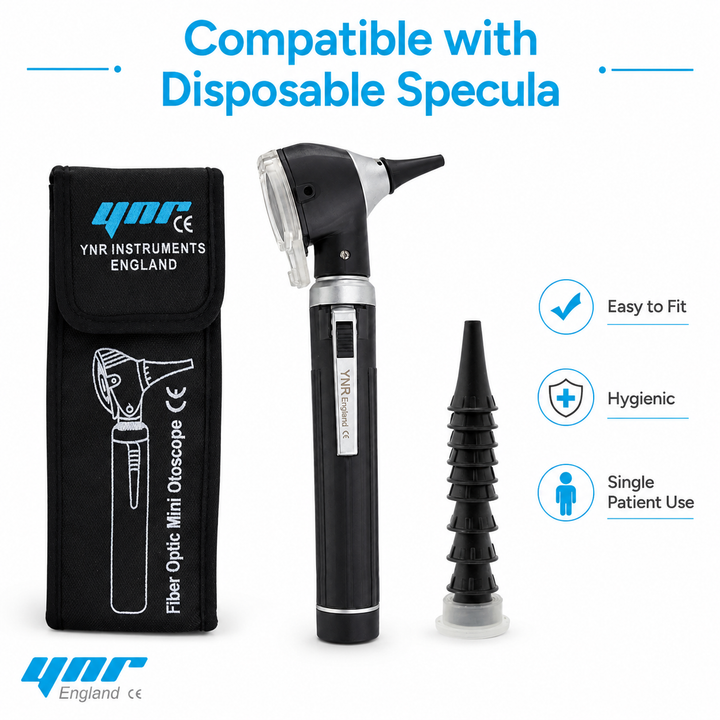 YNR Mini Fibre Optic Otoscope – CE Approved Medical Diagnostic Ear Examination Device – LED Pocket Otoscope for GP,…