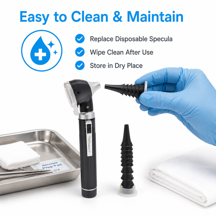 YNR Mini Fibre Optic Otoscope – CE Approved Medical Diagnostic Ear Examination Device – LED Pocket Otoscope for GP,…