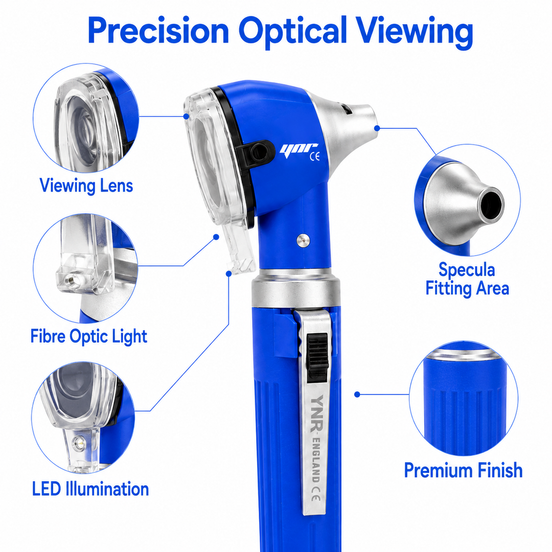 YNR Mini Fibre Optic Otoscope – CE Approved Medical Diagnostic Ear Examination Device – LED Pocket Otoscope for GP,…