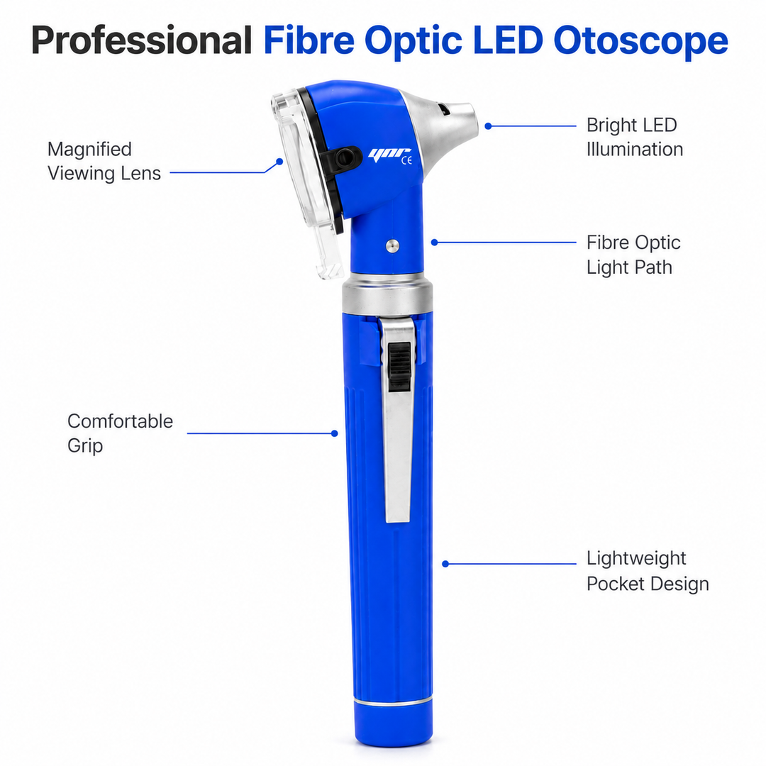 YNR Mini Fibre Optic Otoscope – CE Approved Medical Diagnostic Ear Examination Device – LED Pocket Otoscope for GP,…