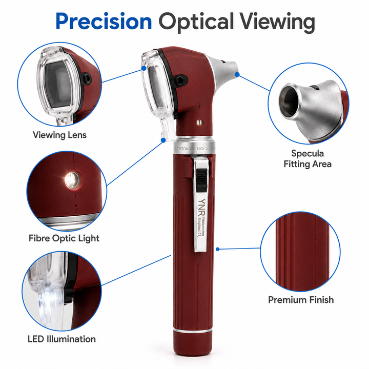 YNR Mini Fibre Optic Otoscope – CE Approved Medical Diagnostic Ear Examination Device – LED Pocket Otoscope for GP,…