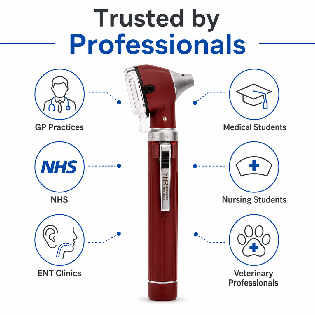 YNR Mini Fibre Optic Otoscope – CE Approved Medical Diagnostic Ear Examination Device – LED Pocket Otoscope for GP,…