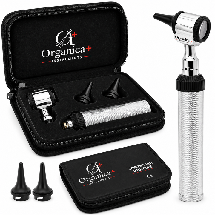 OPI LED Otoscope Auriscope with 4× Magnification – Professional ENT Instrument for Ear and External Auditory Canal Examination