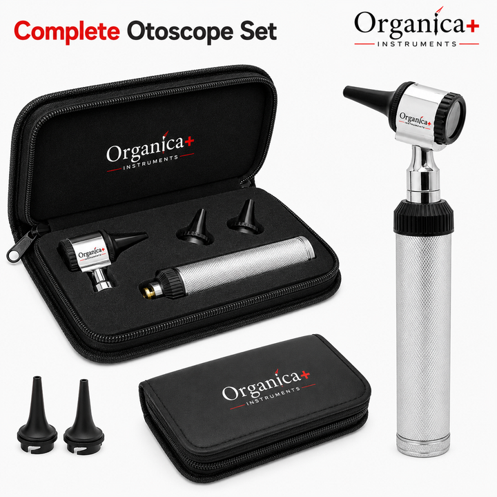 OPI LED Otoscope Auriscope with 4× Magnification – Professional ENT Instrument for Ear and External Auditory Canal Examination