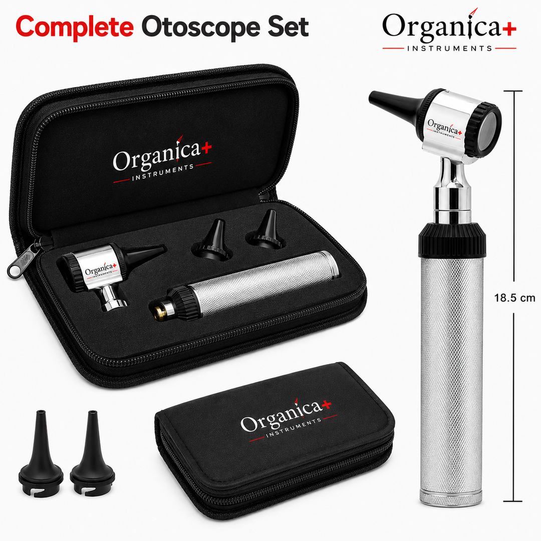 OPI LED Otoscope Auriscope with 4× Magnification – Professional ENT Instrument for Ear and External Auditory Canal Examination