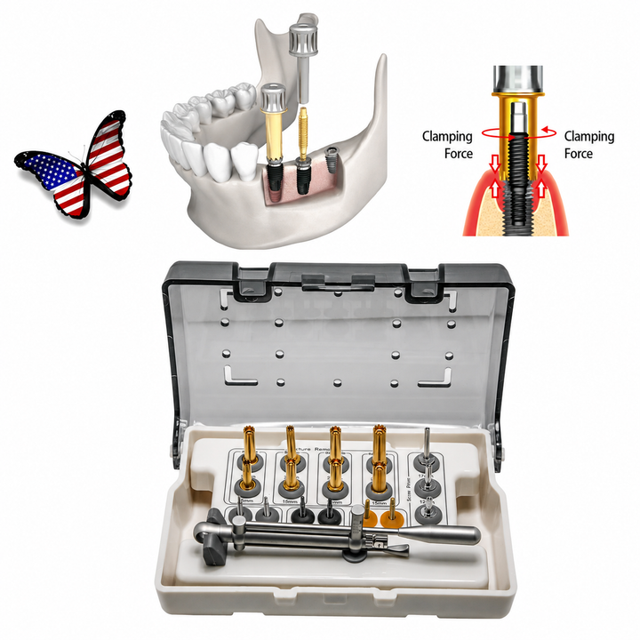 Universal Implant Fixture Removal Kit FR Screw Remover Tool Neobiotech Style