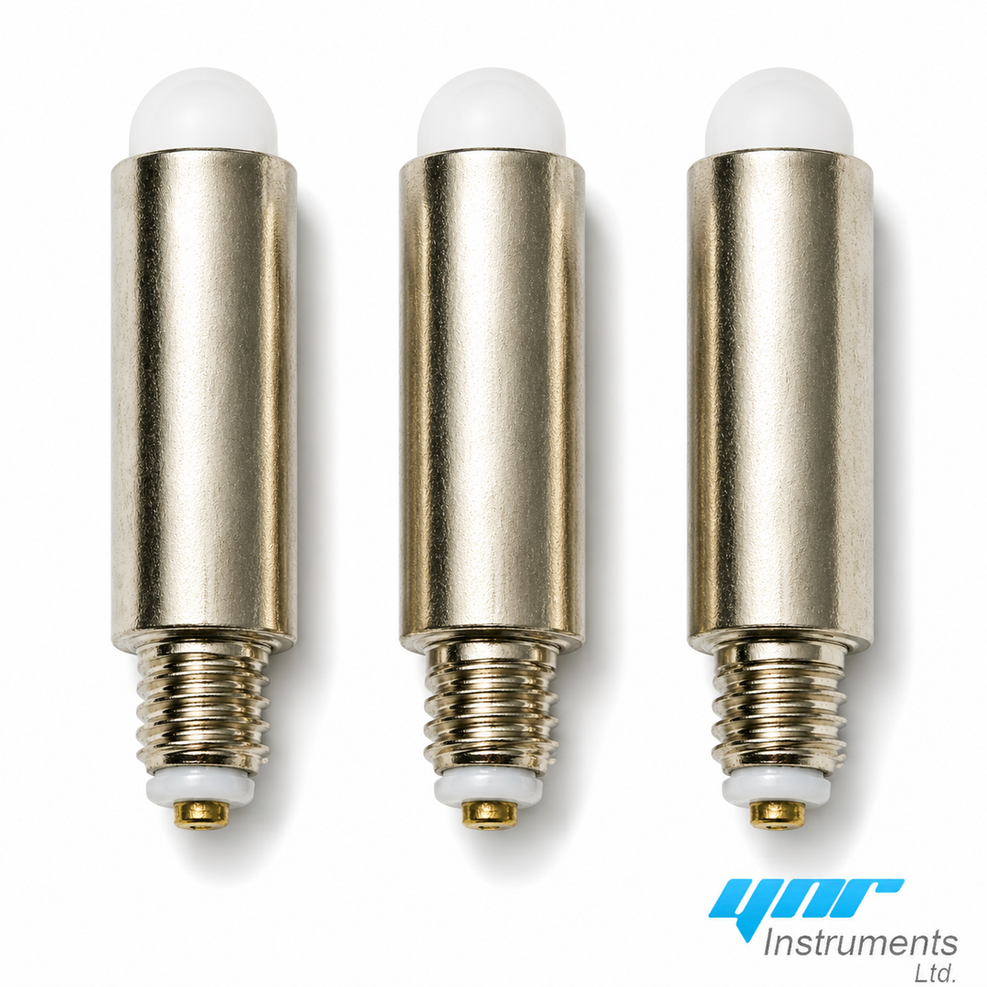 YNR Otoscope Replacement Bulbs – Set of Three Mini Fibre-Optic Pocket Diagnostic Lamps for Compatible Ear-Examination Instruments