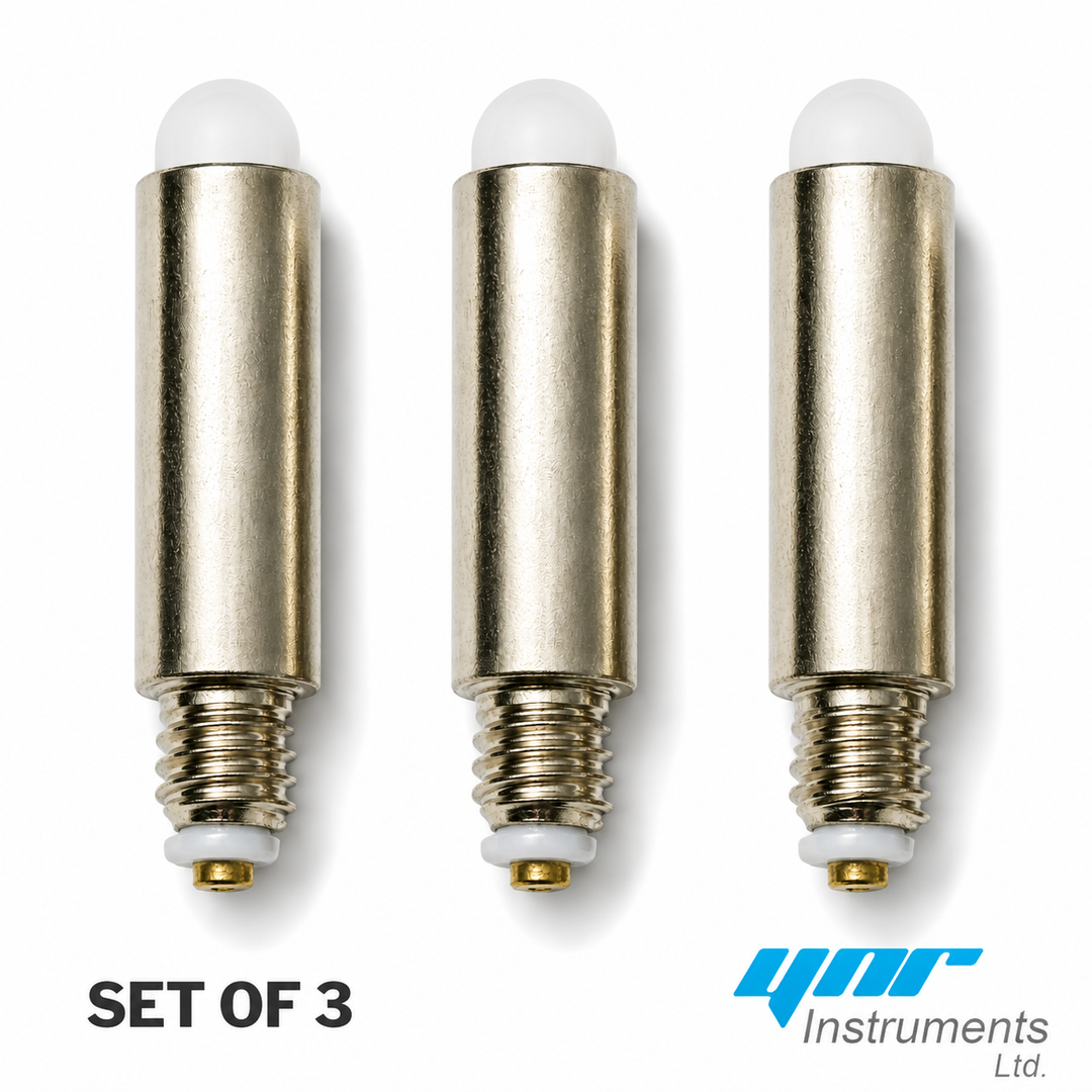YNR Otoscope Replacement Bulbs – Set of Three Mini Fibre-Optic Pocket Diagnostic Lamps for Compatible Ear-Examination Instruments
