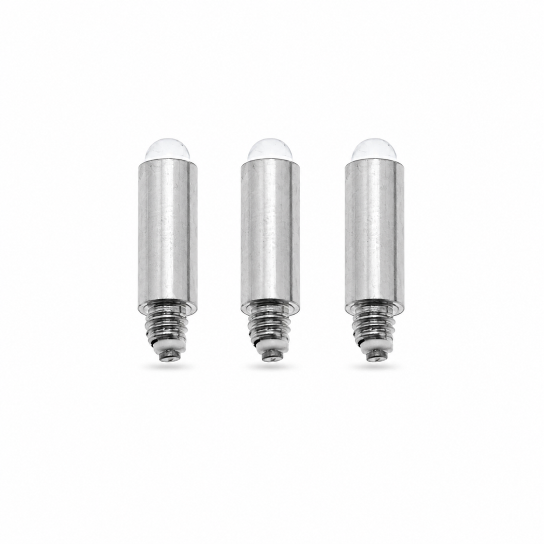YNR Otoscope Replacement Bulbs – Set of Three Mini Fibre-Optic Pocket Diagnostic Lamps for Compatible Ear-Examination Instruments