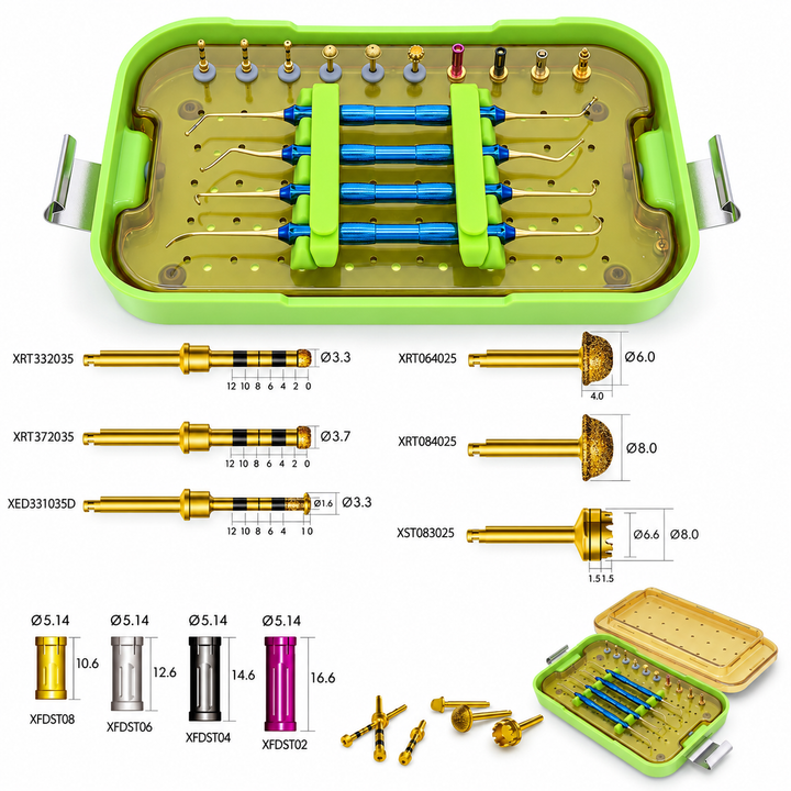 DASK Dental Sinus Implant Elevation Drill Stopper &amp; Hand Instrument Kit