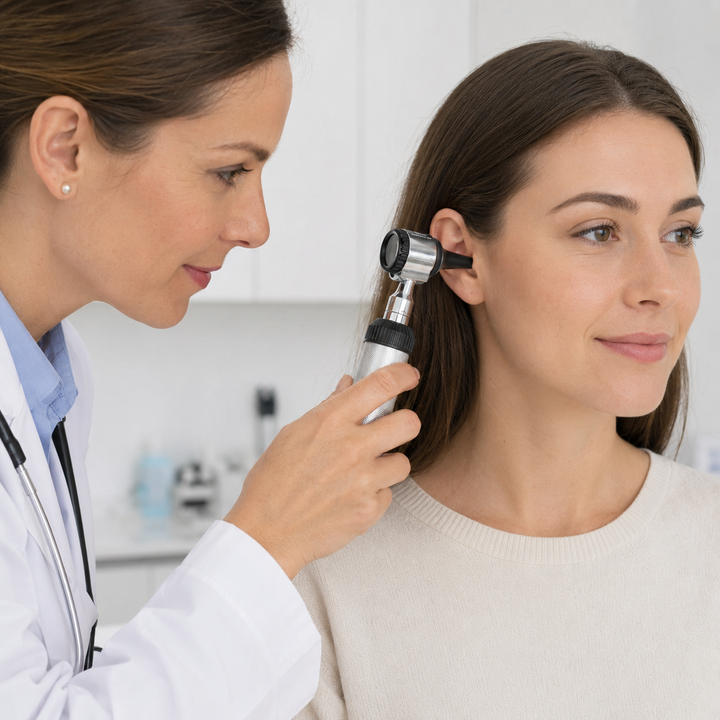 YNR LED Otoscope Auriscope with 4× Magnification – Professional ENT Instrument for Ear and External Auditory Canal Examination