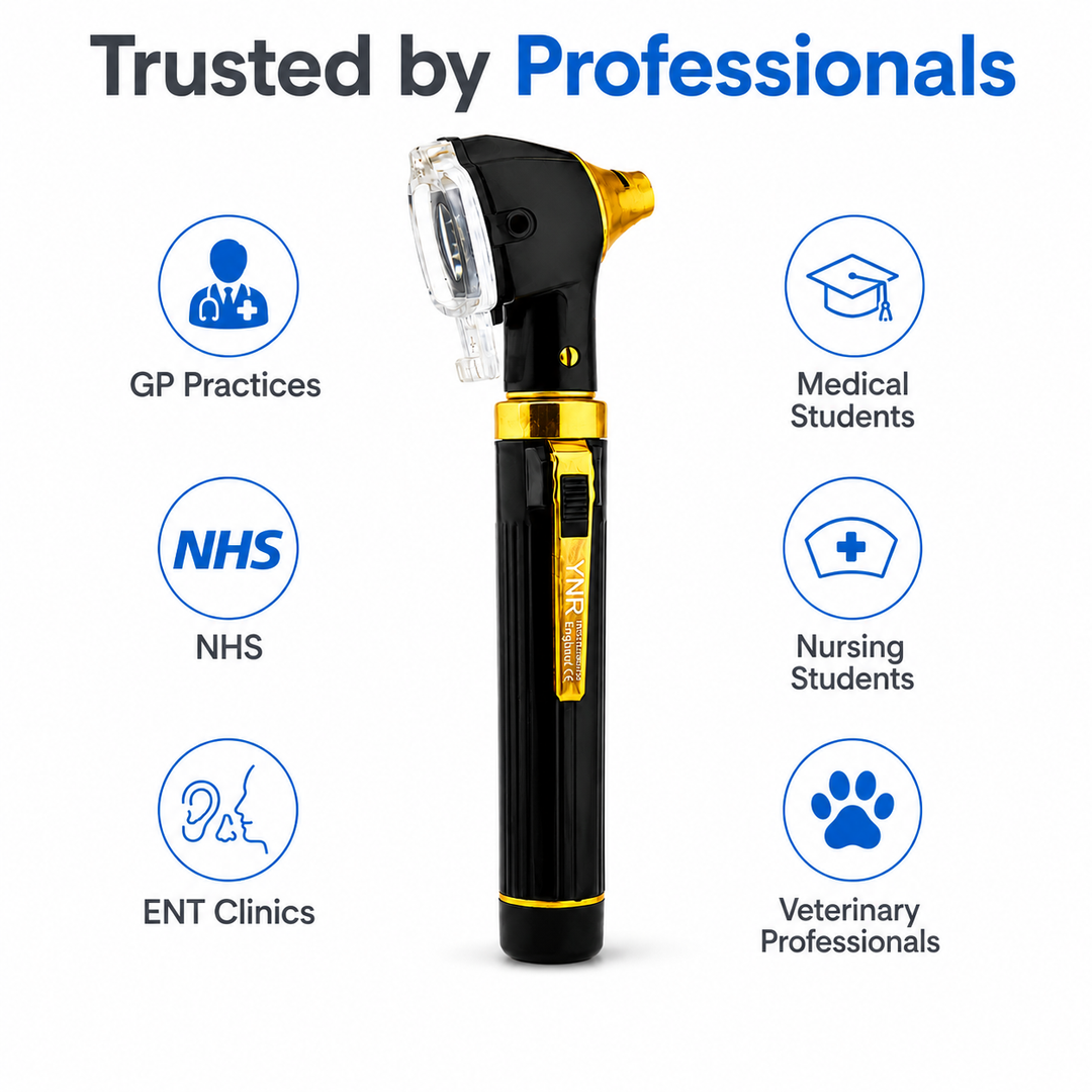 YNR Mini Fibre Optic Otoscope – CE Approved Medical Diagnostic Ear Examination Device – LED Pocket Otoscope for GP,…
