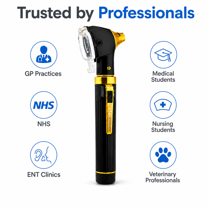 YNR Mini Fibre Optic Otoscope – CE Approved Medical Diagnostic Ear Examination Device – LED Pocket Otoscope for GP,…