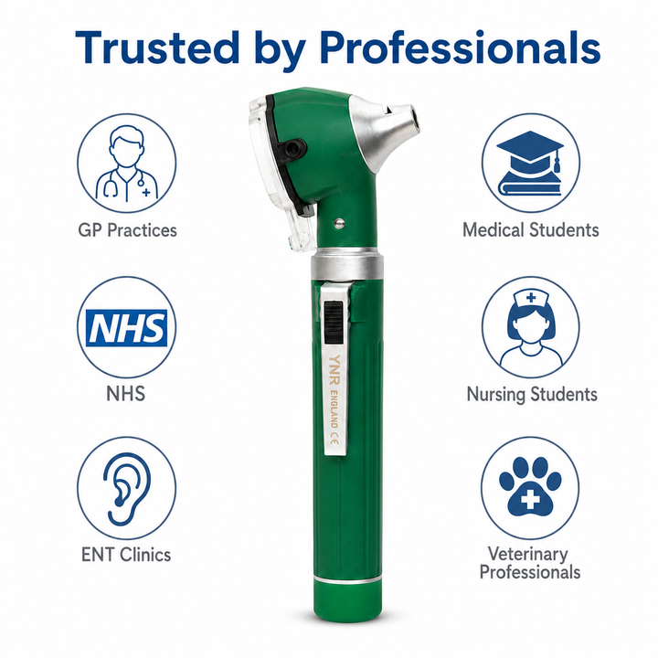 YNR Mini Fibre Optic Otoscope – CE Approved Medical Diagnostic Ear Examination Device – LED Pocket Otoscope for GP,…