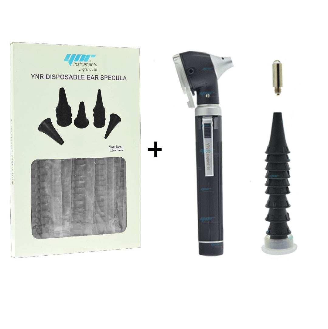 YNR Mini Fiber Otoscope &amp; 300 Disposable Specula Pack BUNDLE – view 2 | YNR Instruments
