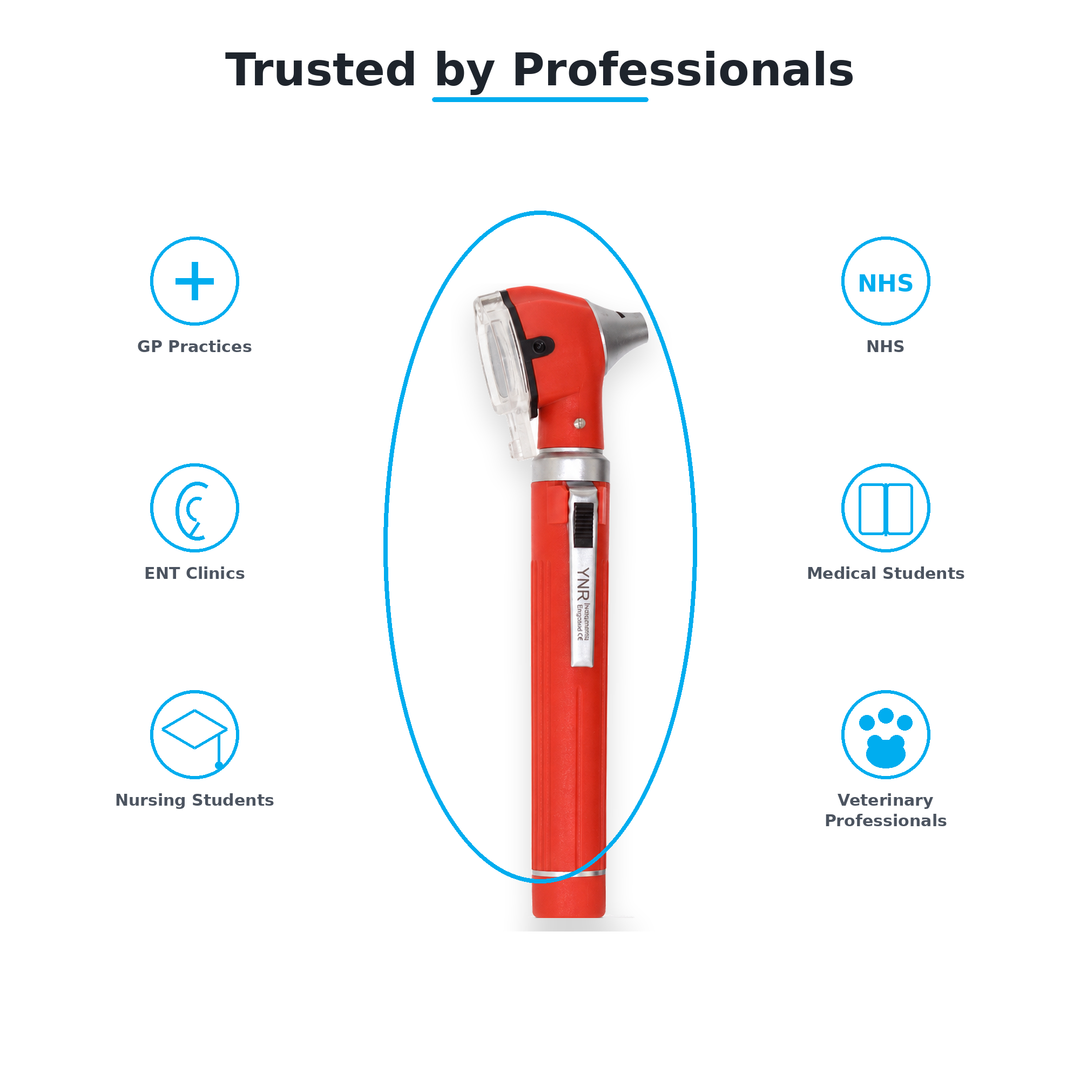 YNR Mini Fibre Optic Otoscope – CE Approved Medical Diagnostic Ear Examination Device – LED Pocket Otoscope for GP,…