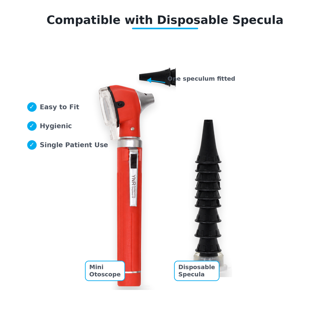YNR Mini Fibre Optic Otoscope – CE Approved Medical Diagnostic Ear Examination Device – LED Pocket Otoscope for GP,…