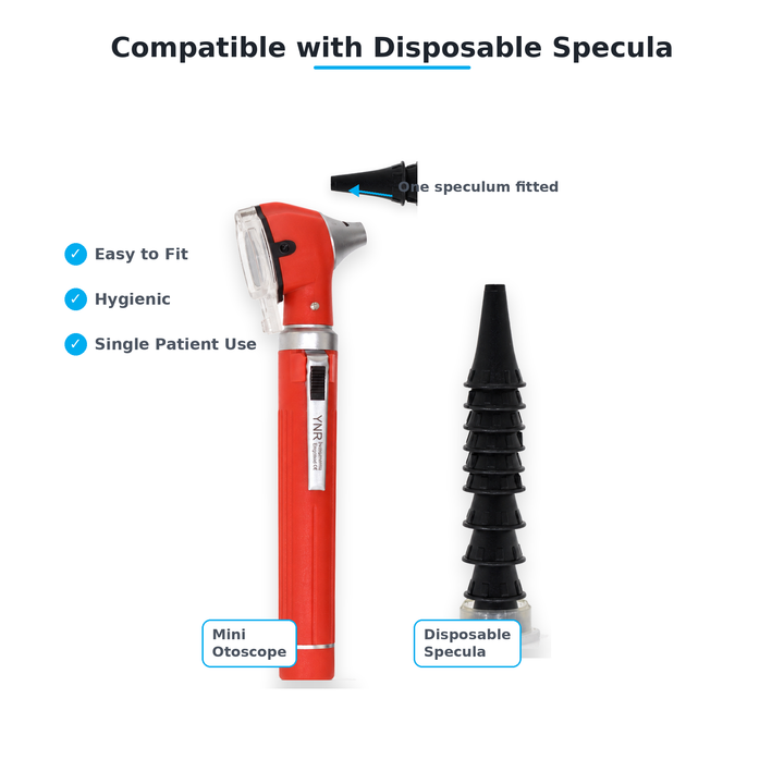 YNR Mini Fibre Optic Otoscope – CE Approved Medical Diagnostic Ear Examination Device – LED Pocket Otoscope for GP,…