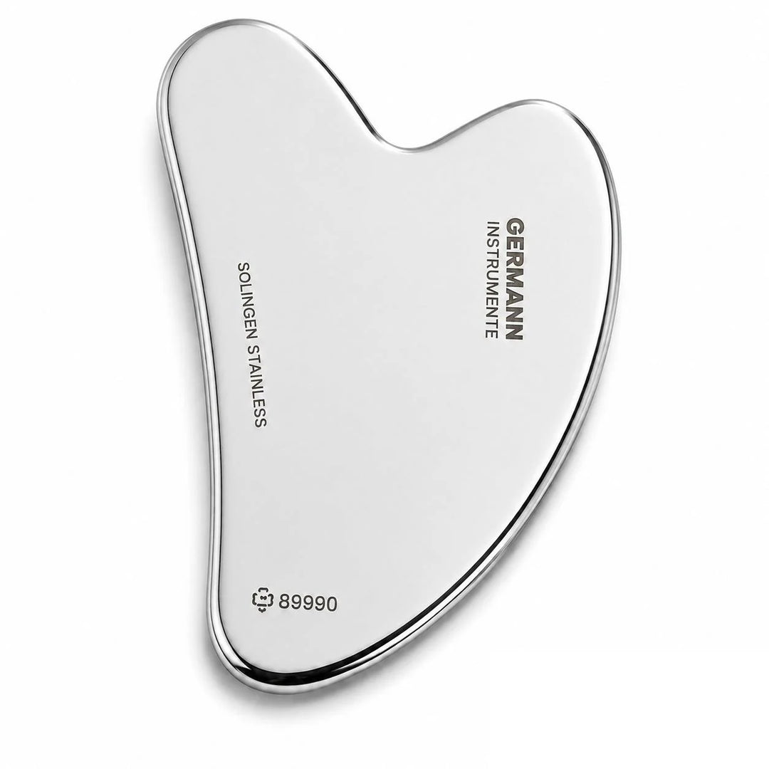 Germann Instrumente Stainless-Steel Gua Sha Facial Massage Tool – Professional Beauty Tool for Face, Jawline and Neck Massage Routines