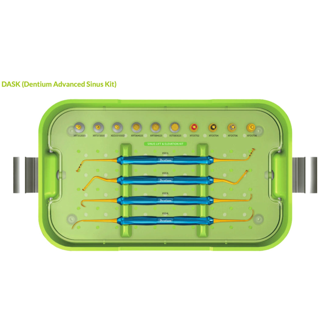 DASK Dental Sinus Lift Kit Lateral Crestal Drills Stoppers Elevation Instruments