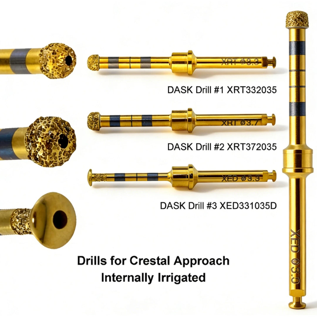 DASK Dental Sinus Lift Kit Lateral Crestal Drills Stoppers Elevation Instruments