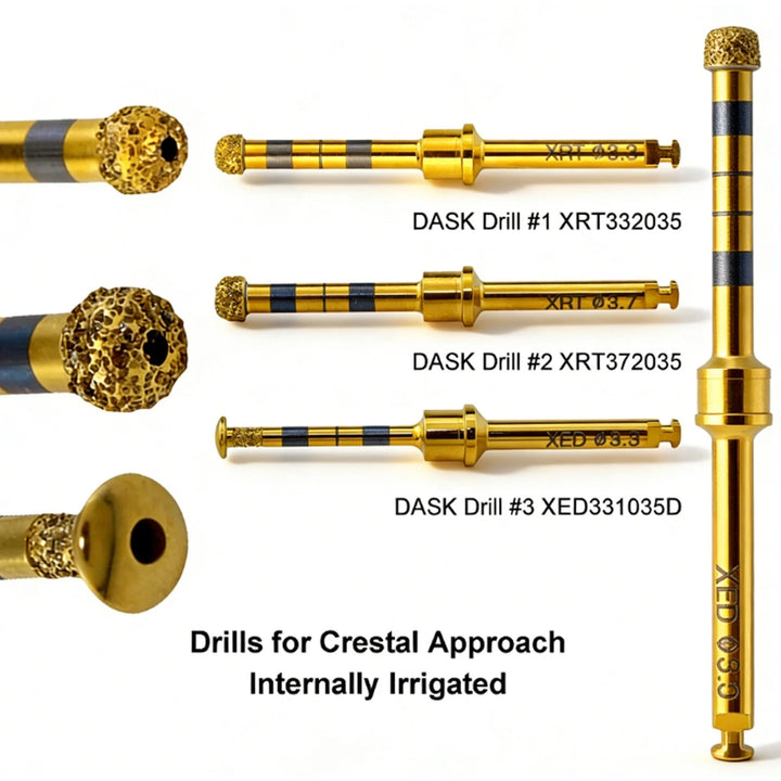 DASK Dental Sinus Lift Kit Lateral Crestal Drills Stoppers Elevation Instruments