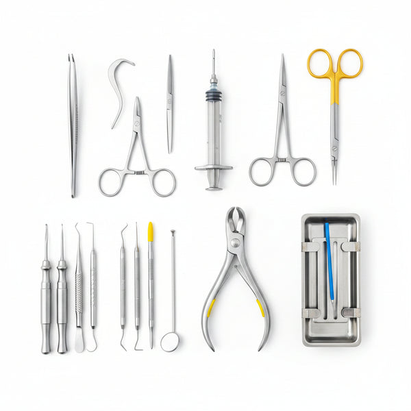 Dental Oral Surgery Kit Complete Surgical Instrument Set with Cassette