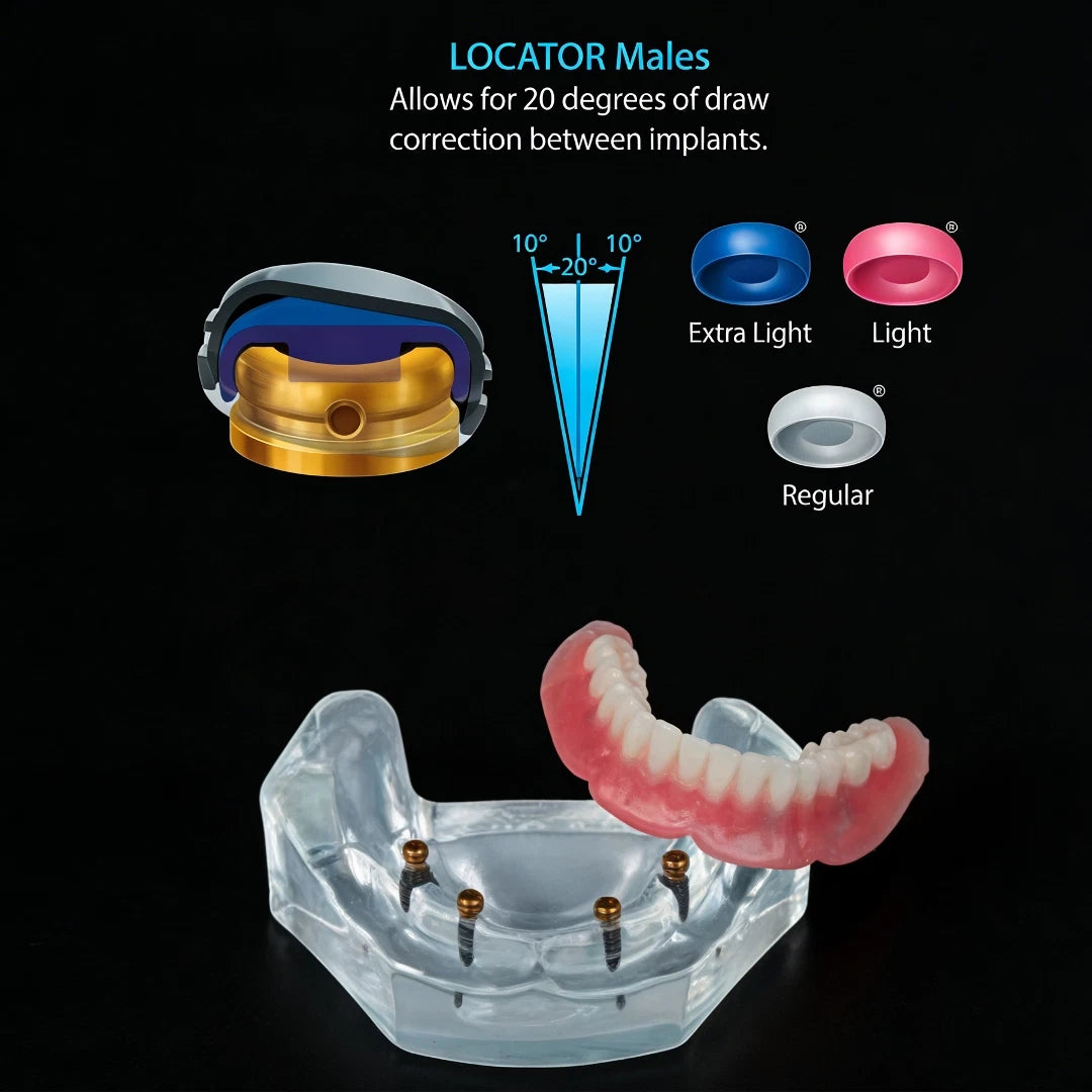 Dental Locator Abutment Tapered For Hiossen/Nobel/<wbr/>Adin/Mis/ITI/Z<wbr/>immer Screw-Vent