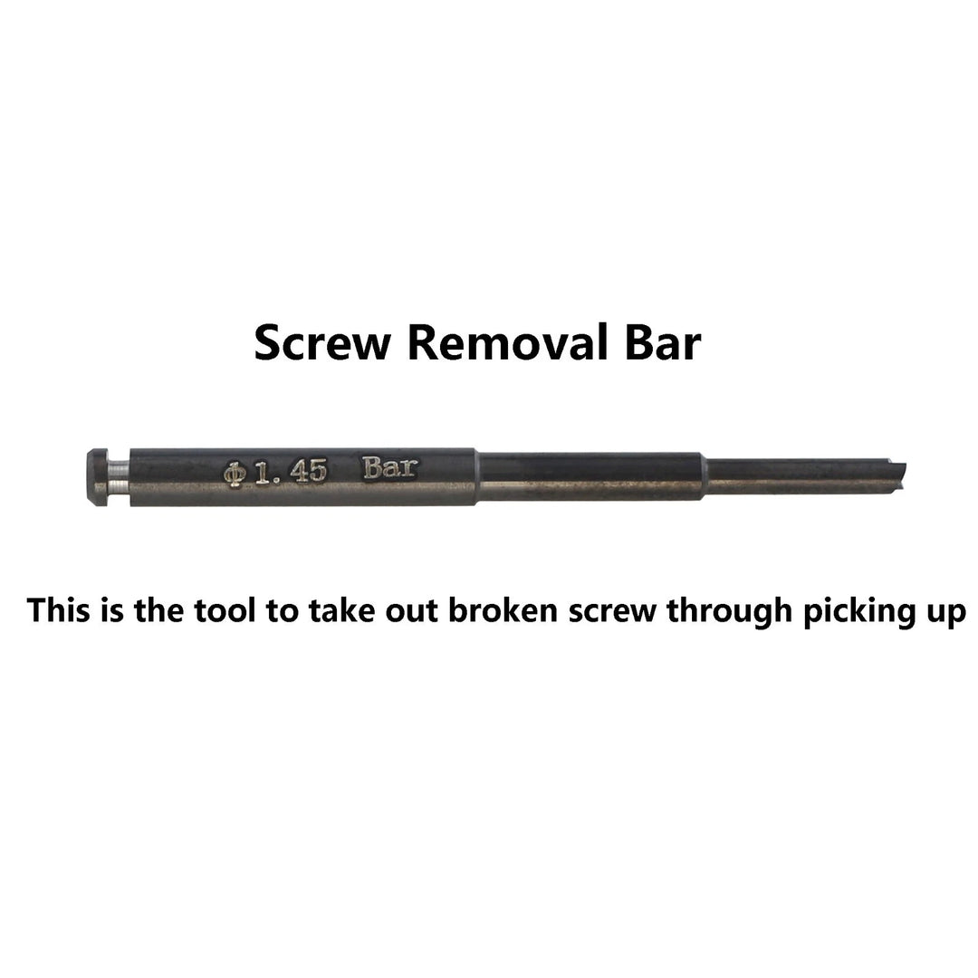 Dental Implant Fixture &amp;amp; Fractured Screw Removal Kit Drill Bar Remover Extractor