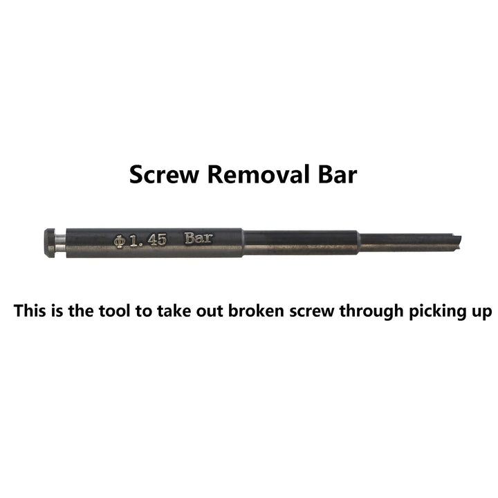 Dental Implant Fixture &amp;amp; Fractured Screw Removal Kit Drill Bar Remover Extractor