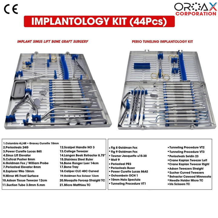 Dental Tunneling Kit Implant Surgery Periodontal Tunneling Procedure Instruments