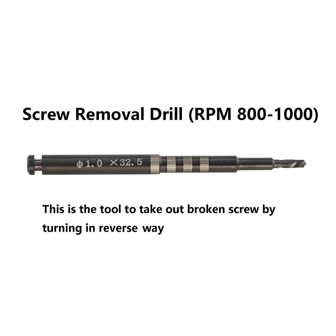 Dental Implant Fixture &amp;amp; Fractured Screw Removal Kit Drill Bar Remover Extractor