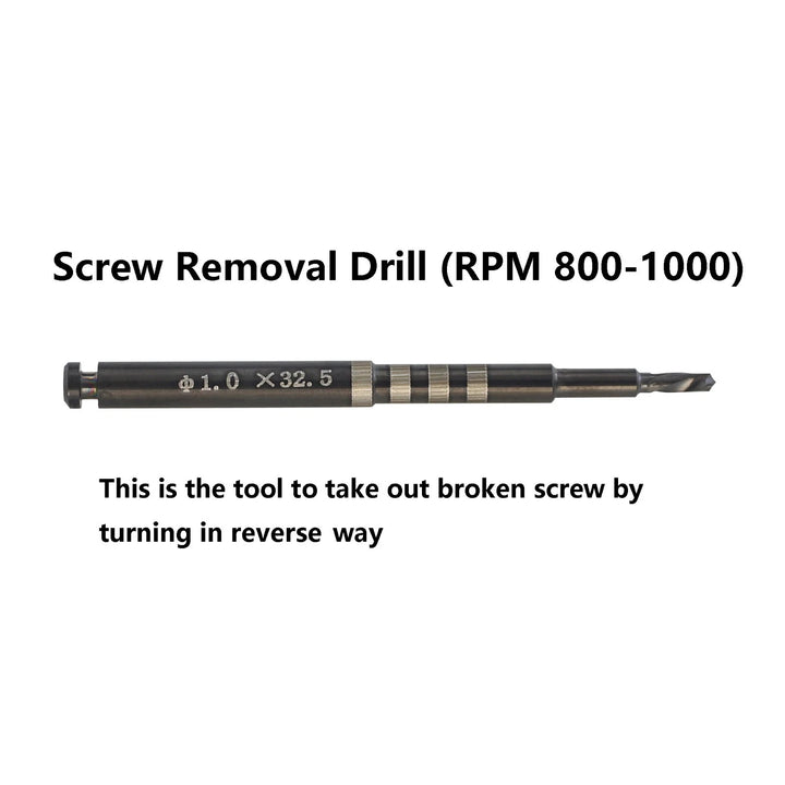 Dental Implant Fixture &amp;amp; Fractured Screw Removal Kit Drill Bar Remover Extractor