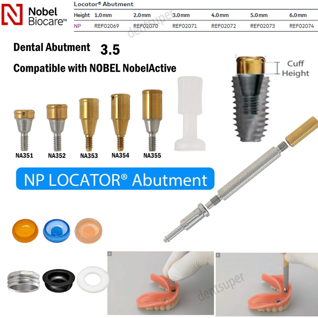 Dental Locator Abutment Tapered For Hiossen/Nobel/<wbr/>Adin/Mis/ITI/Z<wbr/>immer Screw-Vent