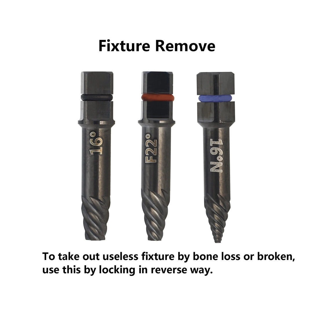 Dental Implant Fixture &amp;amp; Fractured Screw Removal Kit Drill Bar Remover Extractor