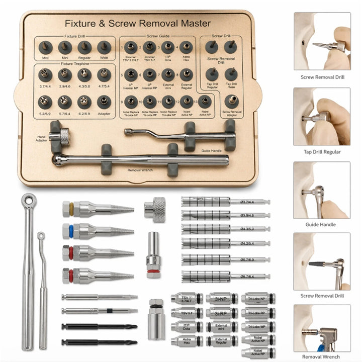 Salvin Implant Rescue Kit MCT FSRK-02 Fixture &amp;amp; Broken Screw Removal Universal