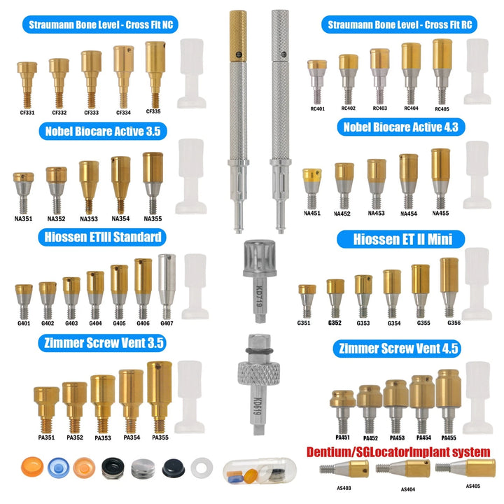 Dental Locator Abutment Tapered For Hiossen/Nobel/<wbr/>Adin/Mis/ITI/Z<wbr/>immer Screw-Vent